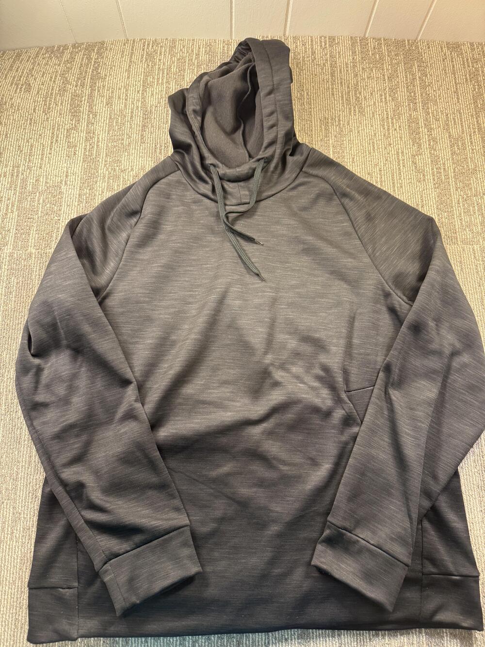 Tek Gear Hoodie Mens XL Gray WarmTek Fleece Pullover Thermal Sweatshirt Pockets